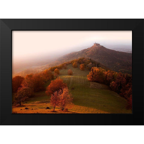 Autumn On The Swabian Alb Black Modern Wood Framed Art Print by Schumacher, Nicolas