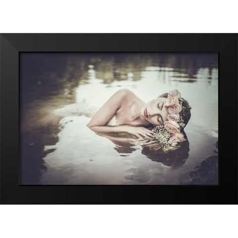 Ophelia Black Modern Wood Framed Art Print by Gorecka, Dorota