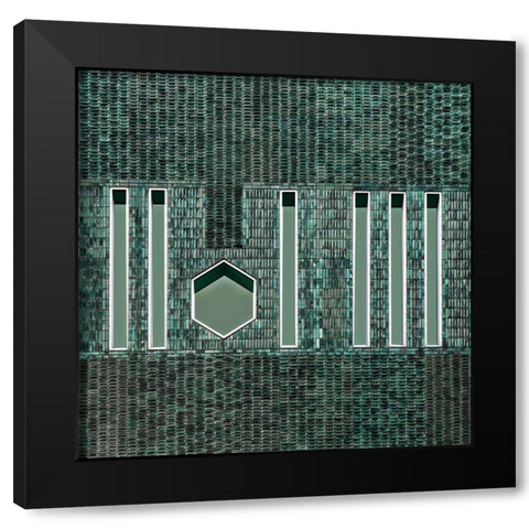 Moza Wall Black Modern Wood Framed Art Print by Claes, Gilbert