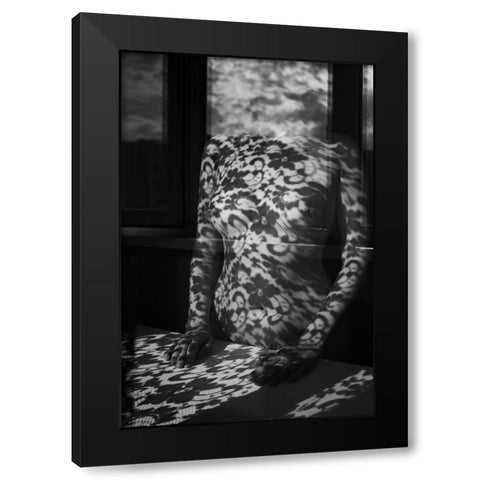 Lace And Clouds Black Modern Wood Framed Art Print by Faletkin, Mikhail