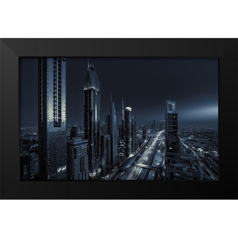 Dark Black Modern Wood Framed Art Print by Agazzi, Andreas