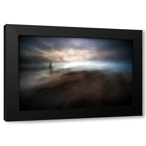 Stormy Days In Nowhere Black Modern Wood Framed Art Print with Double Matting by Pascual Buye, Santiago