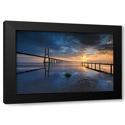 P H Y S I C A L Black Modern Wood Framed Art Print with Double Matting by Resende, Carlos