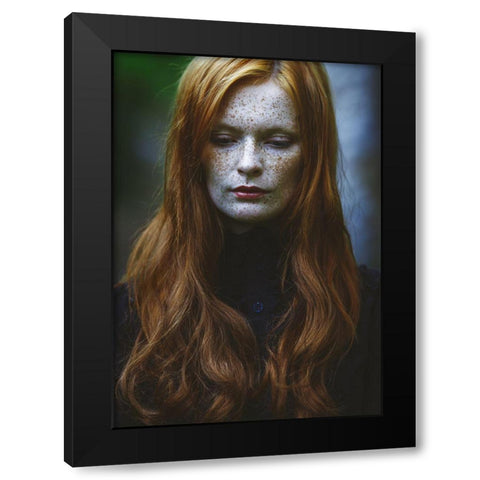 Edhilvarel Black Modern Wood Framed Art Print by Russocka, Magdalena