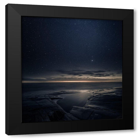 Krypton Black Modern Wood Framed Art Print by Suutari, Mika