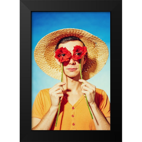 Psychoanalysis Black Modern Wood Framed Art Print by Smirnov, Sergei