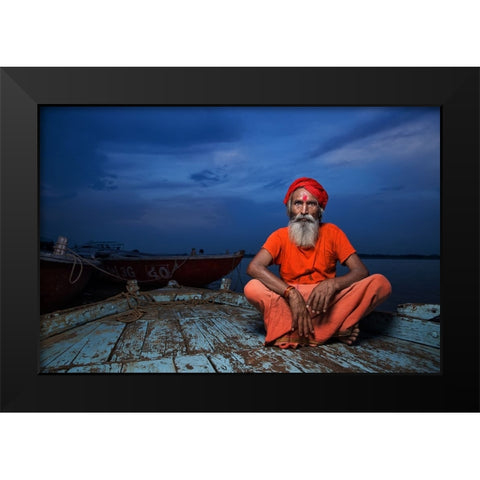 Journey Of Life Black Modern Wood Framed Art Print by Almutaghawi, Fadhel