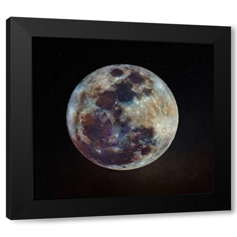 Superluna Black Modern Wood Framed Art Print by Juniawan, Rooswandy