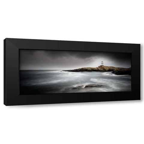 Lighthouse Black Modern Wood Framed Art Print with Double Matting by Thorberntsson, Claes