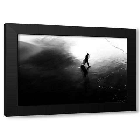 La Farfalla Black Modern Wood Framed Art Print by Della Latta, Massimo