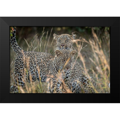 Mother And Daughter Black Modern Wood Framed Art Print by C. Sink, Jeffrey