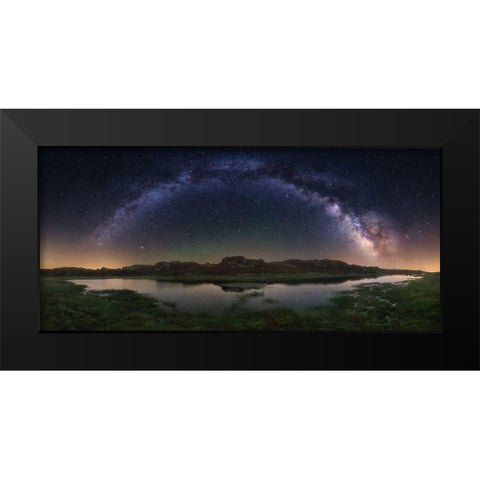 The Lagoon Black Modern Wood Framed Art Print by F. Turienzo, Carlos