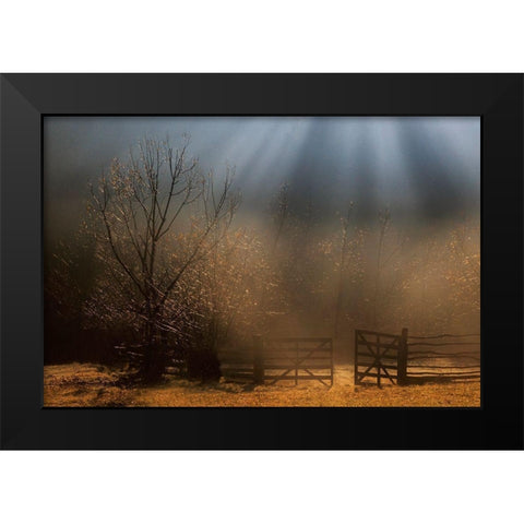 Heavens Door Black Modern Wood Framed Art Print by Dorin Lucian, Sveduneac