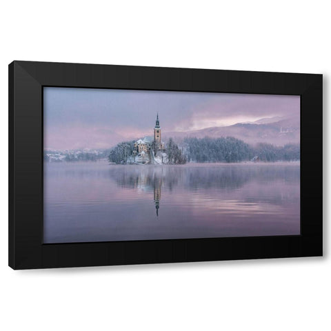 Frozen Fairytale Black Modern Wood Framed Art Print with Double Matting by Krivec, Ales