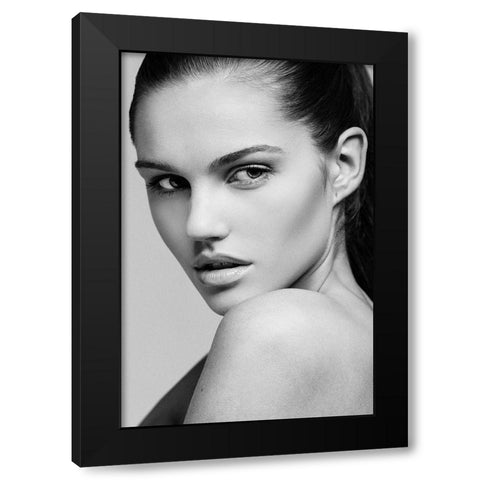 Frederika Black Modern Wood Framed Art Print with Double Matting by Krystynek Mqep, Martin