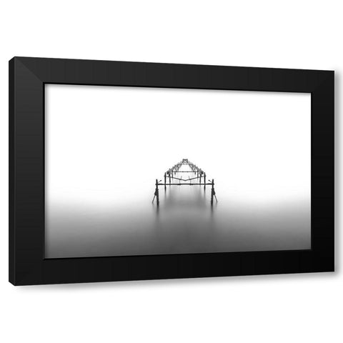 Infinity Ii Black Modern Wood Framed Art Print with Double Matting by Peppas, Bill