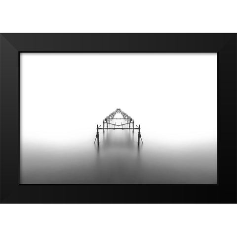 Infinity Ii Black Modern Wood Framed Art Print by Peppas, Bill