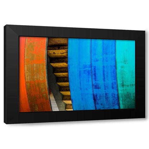 Untitled Black Modern Wood Framed Art Print with Double Matting by Schuster, Inge