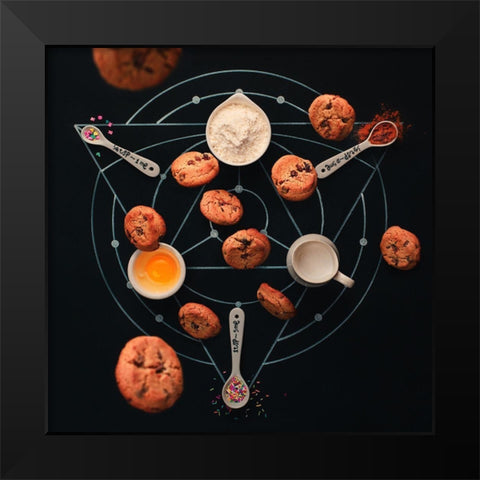 Baking Alchemy Black Modern Wood Framed Art Print by Belenko, Dina