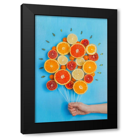 Congratulations On Summer! Black Modern Wood Framed Art Print by Belenko, Dina