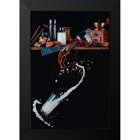 Dynamic Balance Black Modern Wood Framed Art Print by Belenko, Dina