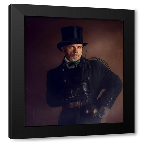 Dihimney Sweep Black Modern Wood Framed Art Print with Double Matting by Melik-Nubarova, Svetlana