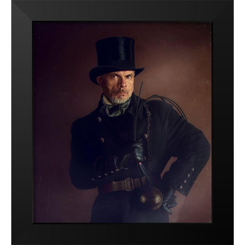 Dihimney Sweep Black Modern Wood Framed Art Print by Melik-Nubarova, Svetlana