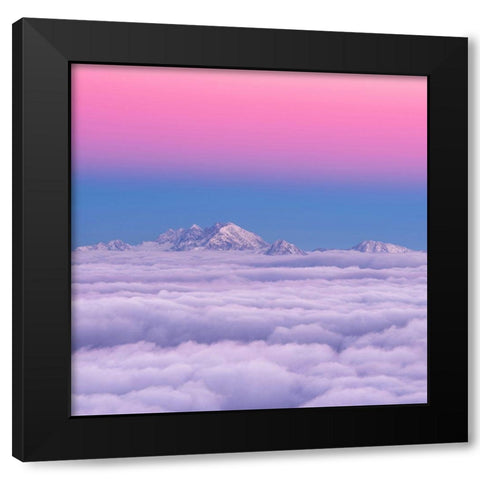 Pink In The Sky Black Modern Wood Framed Art Print with Double Matting by Krivec, Ales