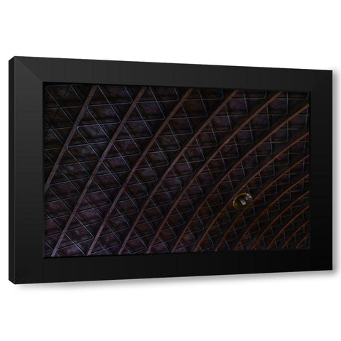 Roofing Black Modern Wood Framed Art Print by Surleac, Marius
