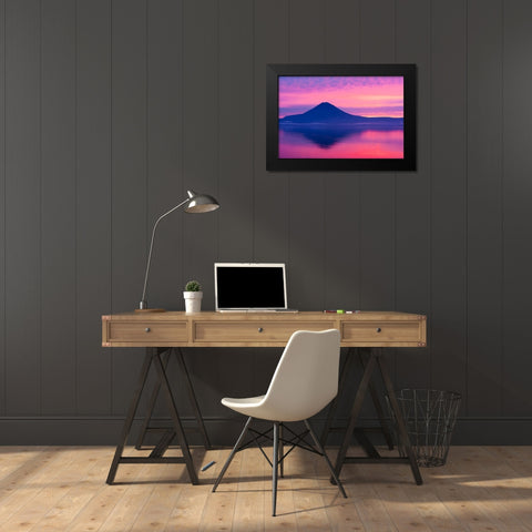 Sunrise At Kuril Lake Black Modern Wood Framed Art Print by Disaro, Giorgio