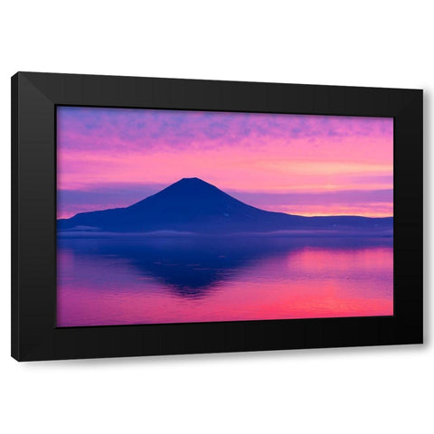 Sunrise At Kuril Lake Black Modern Wood Framed Art Print with Double Matting by Disaro, Giorgio