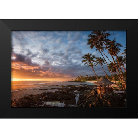 Return To Paradise Black Modern Wood Framed Art Print by Vandewalle, Richard