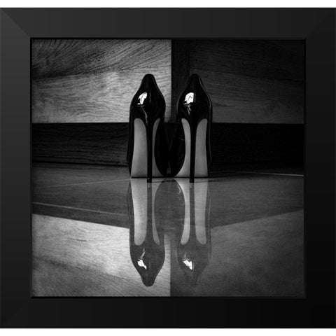 Ice Black Modern Wood Framed Art Print by Schottstaedt, Erik