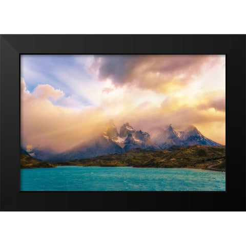 The Wait Black Modern Wood Framed Art Print by Guevara Vivanco, Carlos