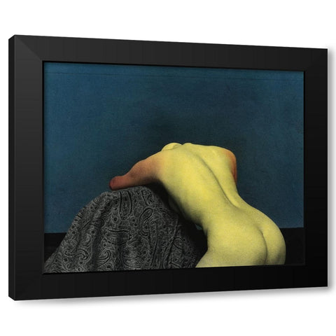 Nu Dans La Chambre Black Modern Wood Framed Art Print by Hattori, Fuyuki