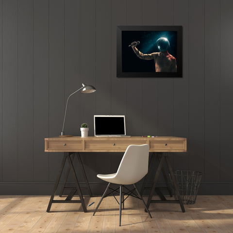 Disco Tragedy Black Modern Wood Framed Art Print by Susa, Dan-Stefan