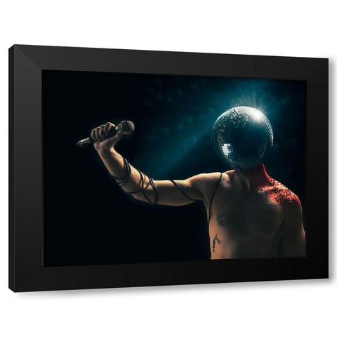 Disco Tragedy Black Modern Wood Framed Art Print by Susa, Dan-Stefan