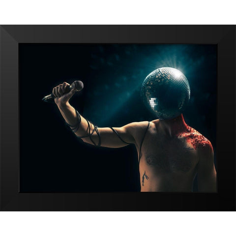 Disco Tragedy Black Modern Wood Framed Art Print by Susa, Dan-Stefan