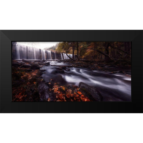 Gloom Black Modern Wood Framed Art Print by Lechuga, Mario