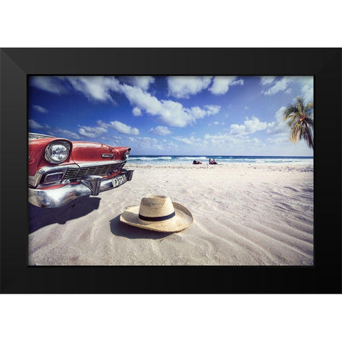 Varadero Black Modern Wood Framed Art Print by Yosifov, Svetlin