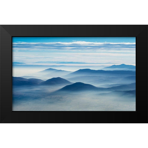 Clean Air Black Modern Wood Framed Art Print by Vuk, Ivo