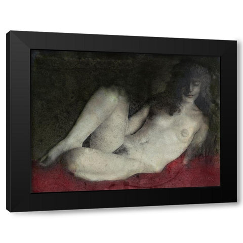 Classical Nude Black Modern Wood Framed Art Print by Hattori, Fuyuki