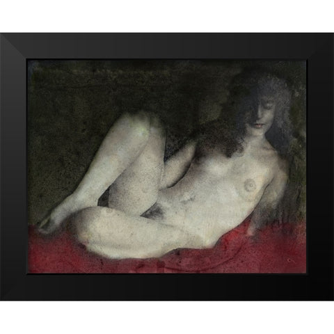 Classical Nude Black Modern Wood Framed Art Print by Hattori, Fuyuki