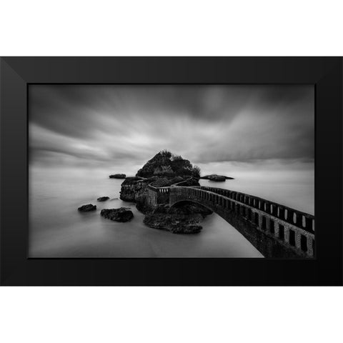 Bridge Black Modern Wood Framed Art Print by Perez, Ritxard