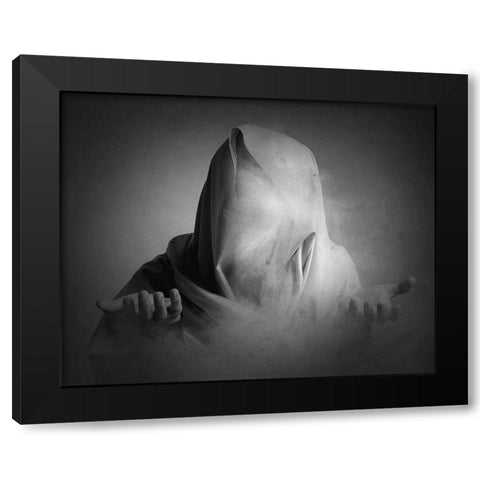 Faceless Black Modern Wood Framed Art Print by Badrnia, Radin