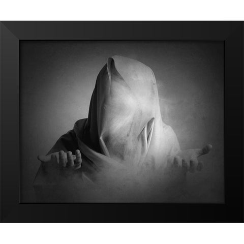 Faceless Black Modern Wood Framed Art Print by Badrnia, Radin