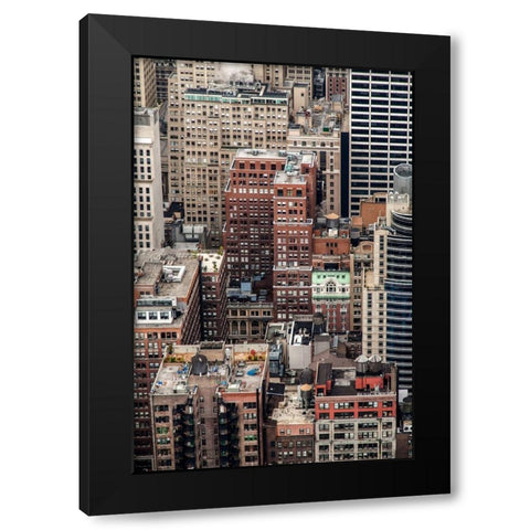 Multi colour Manhattan Black Modern Wood Framed Art Print with Double Matting by Soderman, Par