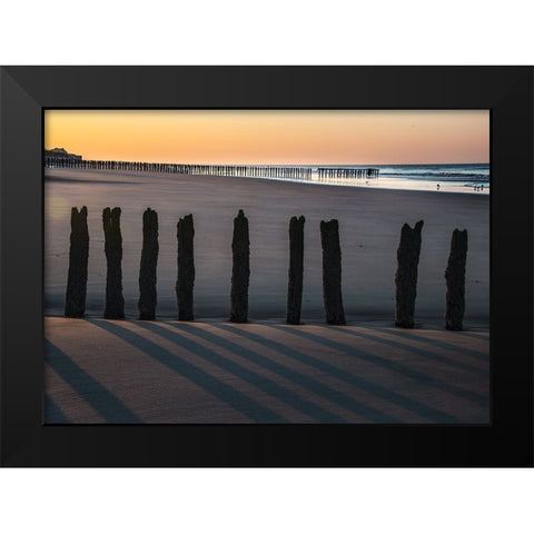 Calais Beach 2 Black Modern Wood Framed Art Print by Dixon, Colin