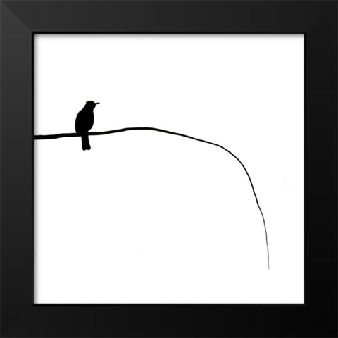 Haiku Black Modern Wood Framed Art Print by Pokora, Wojciech