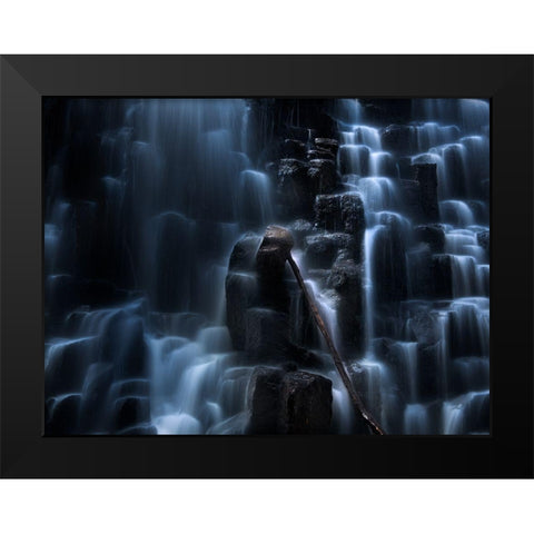 The One Black Modern Wood Framed Art Print by Shi, Fei